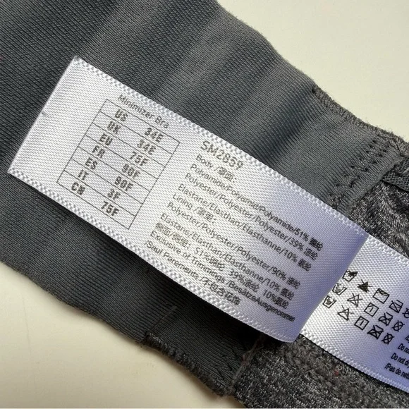 Delimira 34E Full Coverage Minimizer Bra Unlined Support Bra Heather Gray - Picture 6 of 6